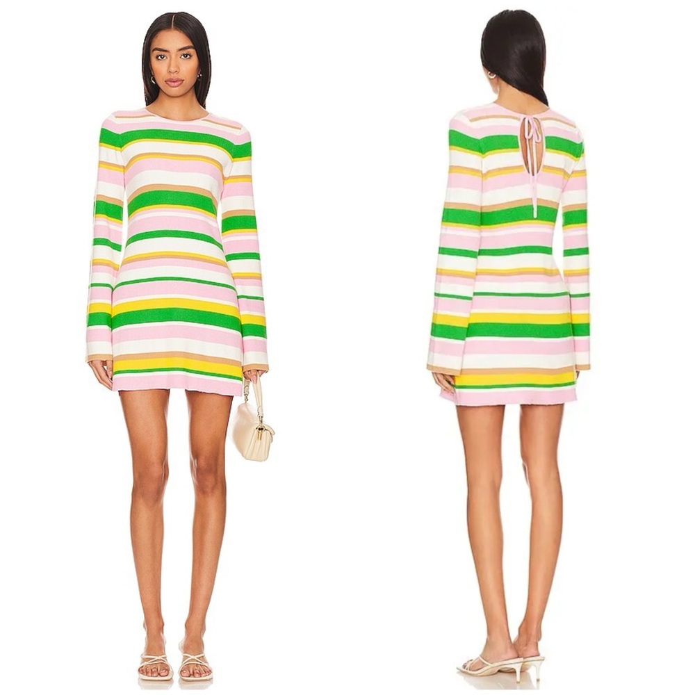 Show Me Your MuMu Away Mini Dress in Multi Rib Knit Size M